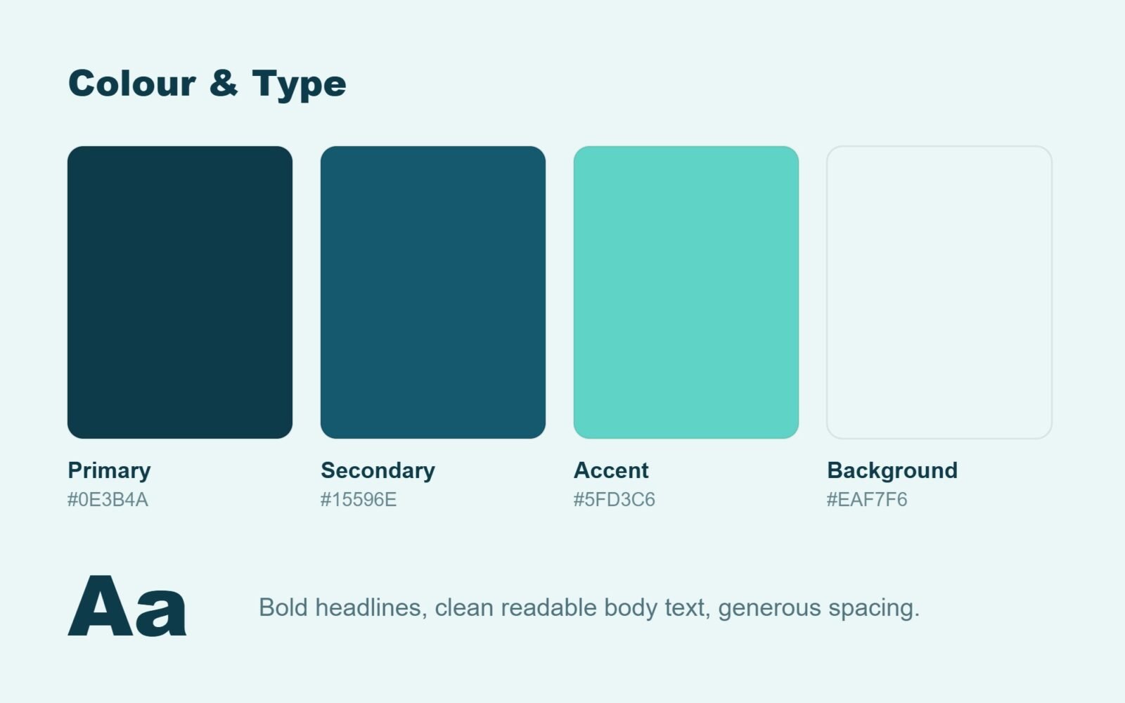 Nova Family Clinic colour palette
