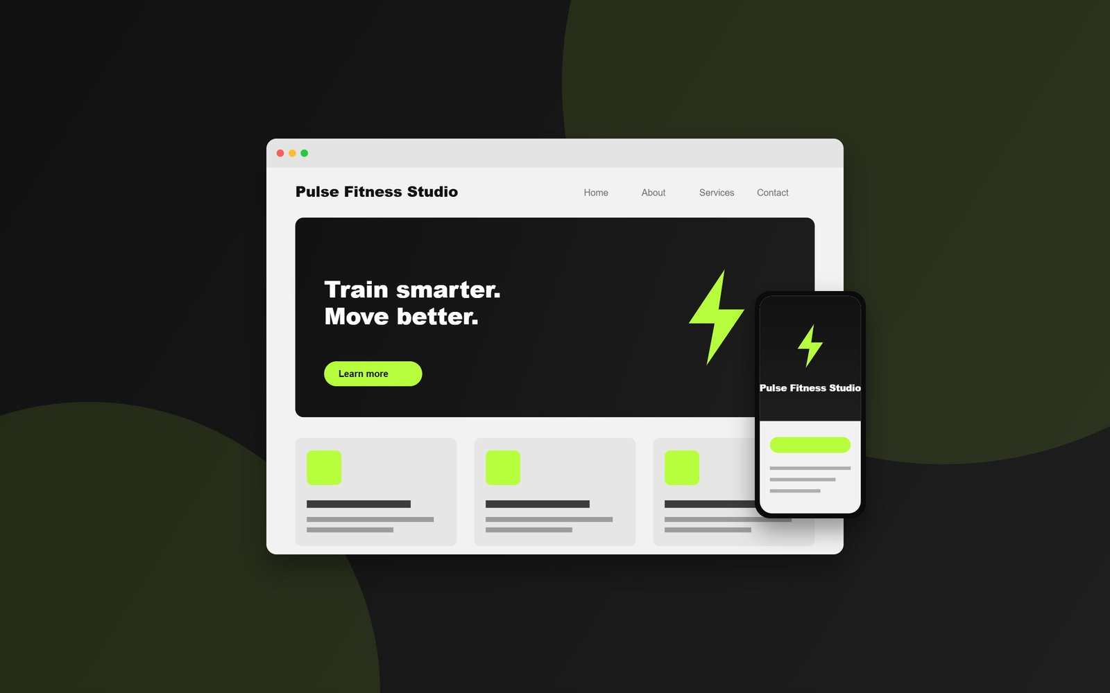 Pulse Fitness Studio concept cover