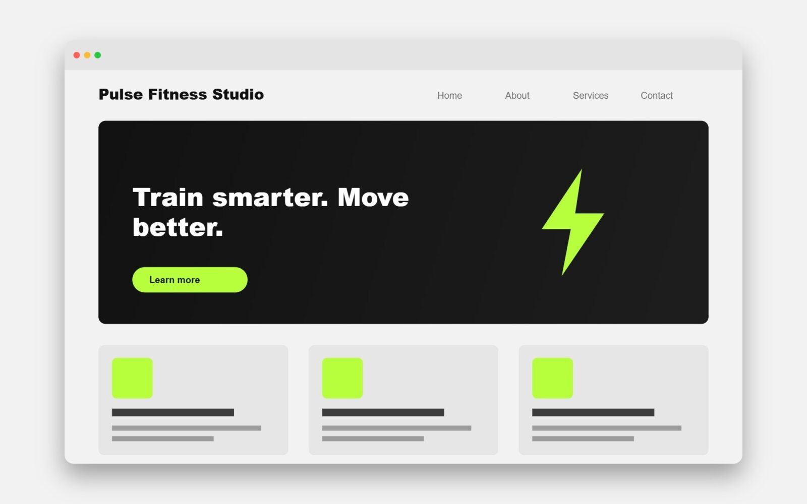 Pulse Fitness Studio website